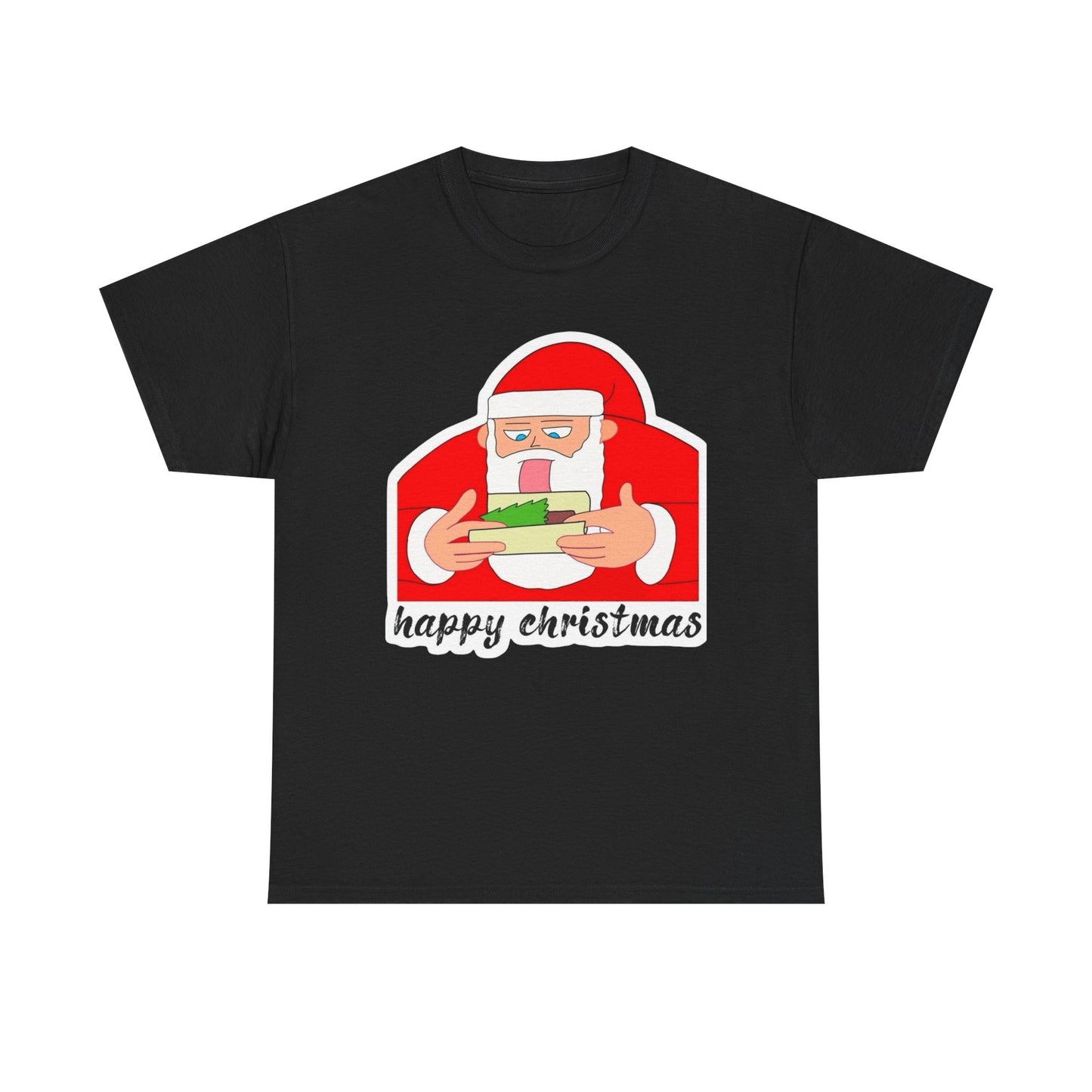 Happy Christmas Weed Funny Graphic T Shirt NEW ADULT TEE Cotton