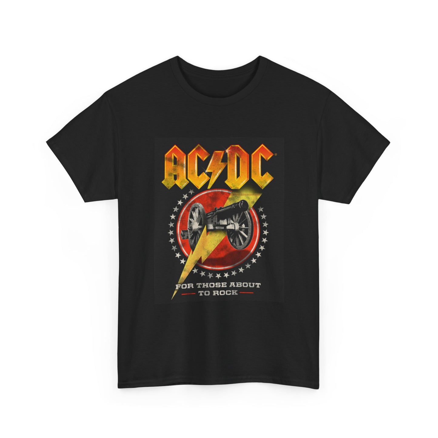 Acdc Tshirt For Those About To Rock Metal Vintage Rock Unisex Heavy Cotton Tee