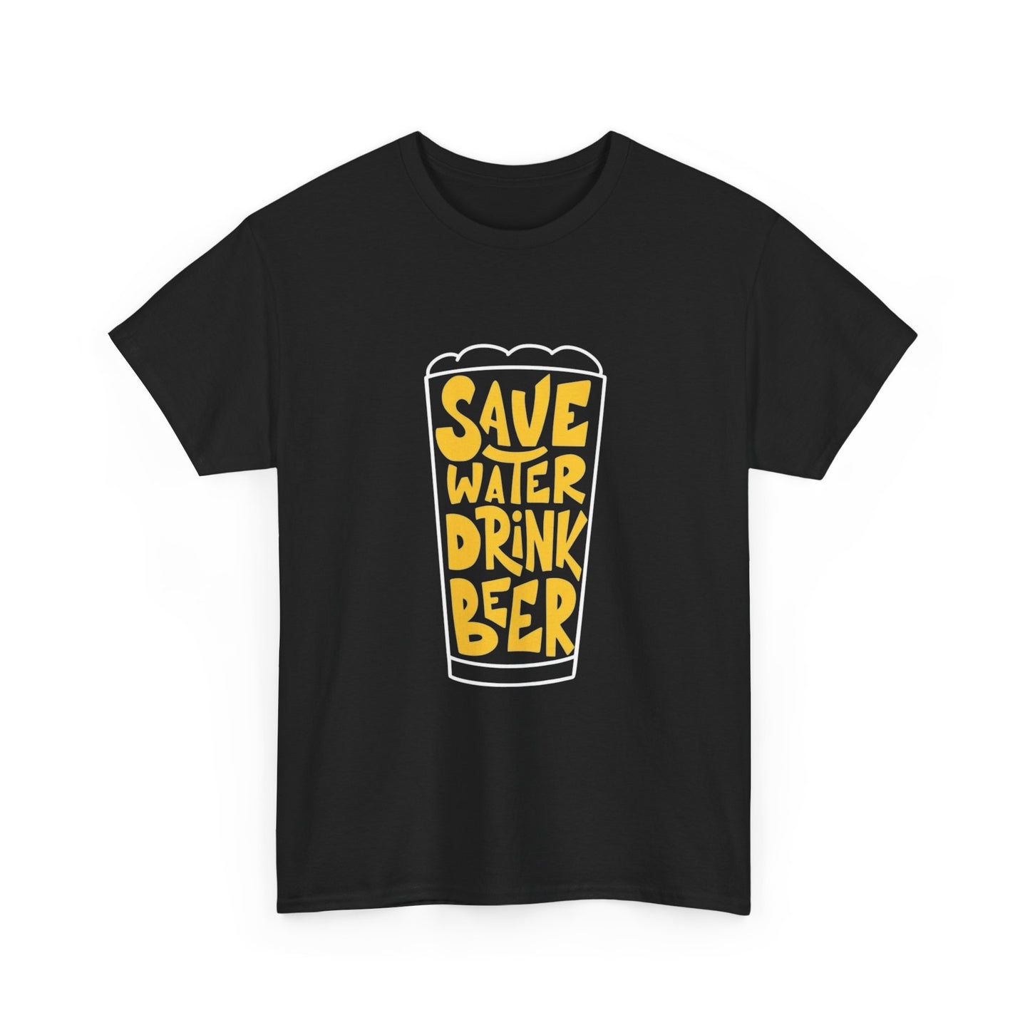 Save Water Drink Beer Graphic T Shirt ADULT Unisex Heavy Cotton Tee