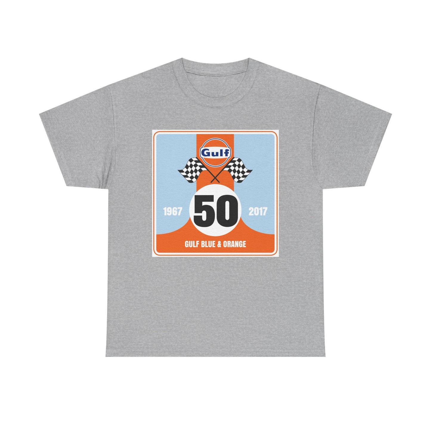 Gulf Racing Graphic T Shirt Vintage Unisex Heavy Cotton Tee