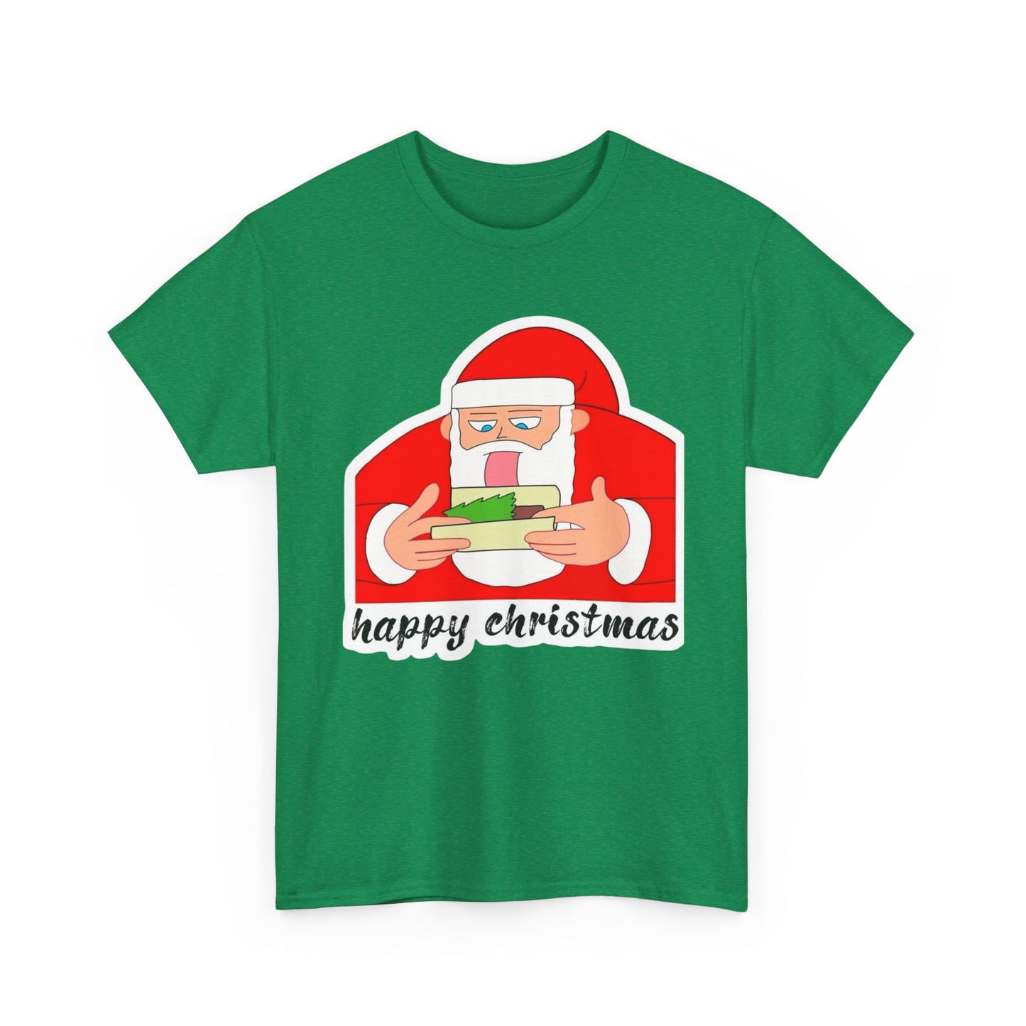Happy Christmas Weed Funny Graphic T Shirt NEW ADULT TEE Cotton