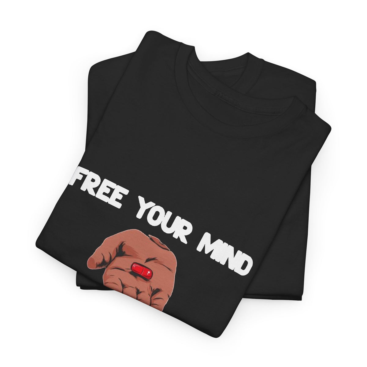 Free Your Mind Graphic T Shirt Men's Heavy Cotton Tee