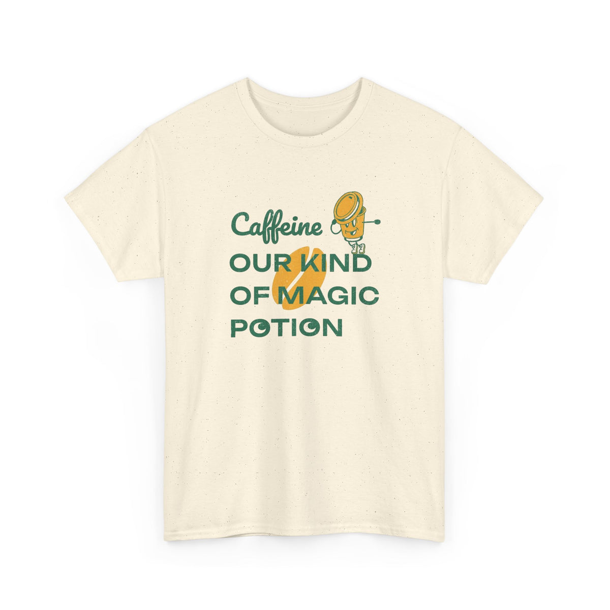 Caffeine Our Magic Potion Coffee Graphic T Shirt Men's Heavy Cotton Tee