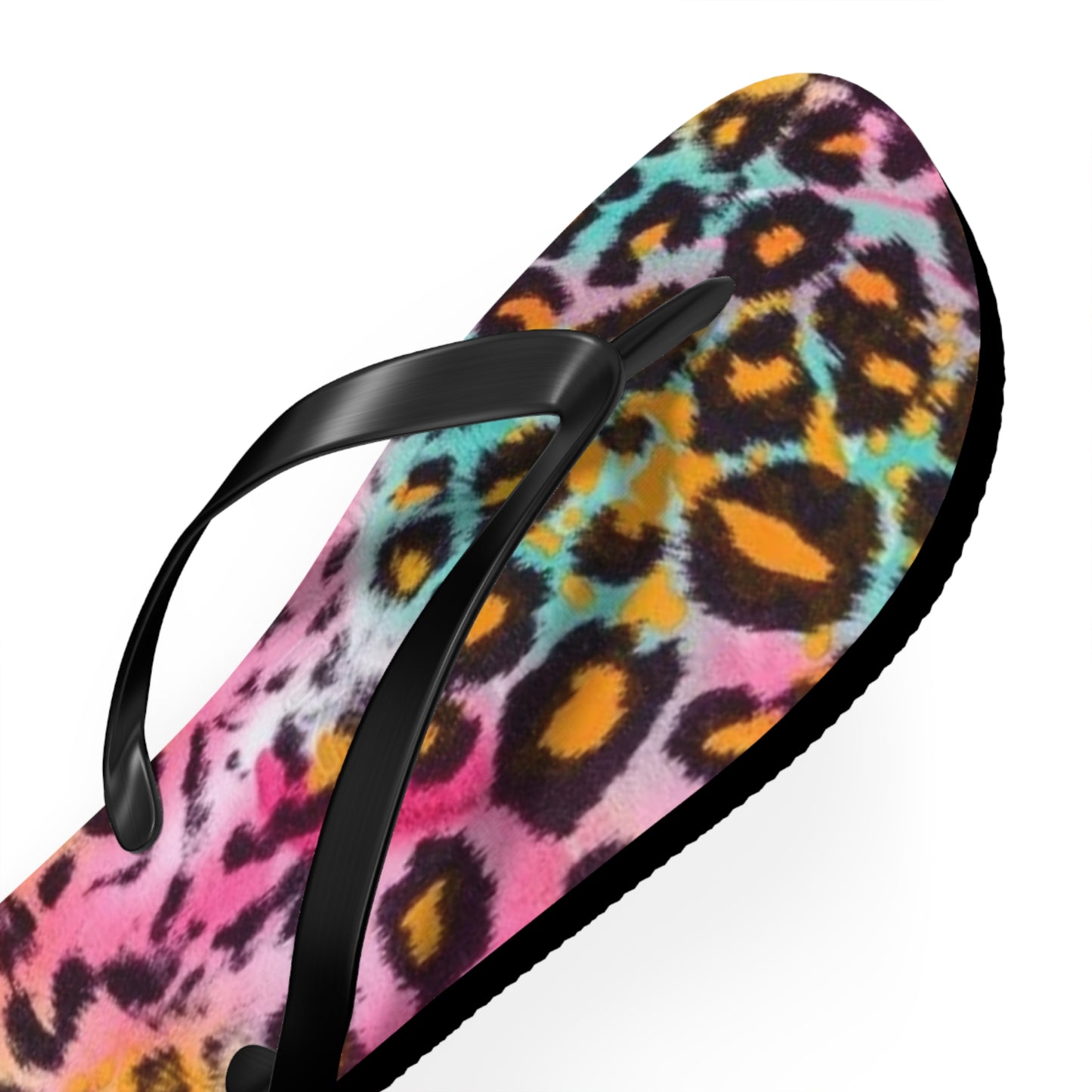 Pink Cheetah Beach Sandals, Slides for Summer, Flip Flops, Water Resistant