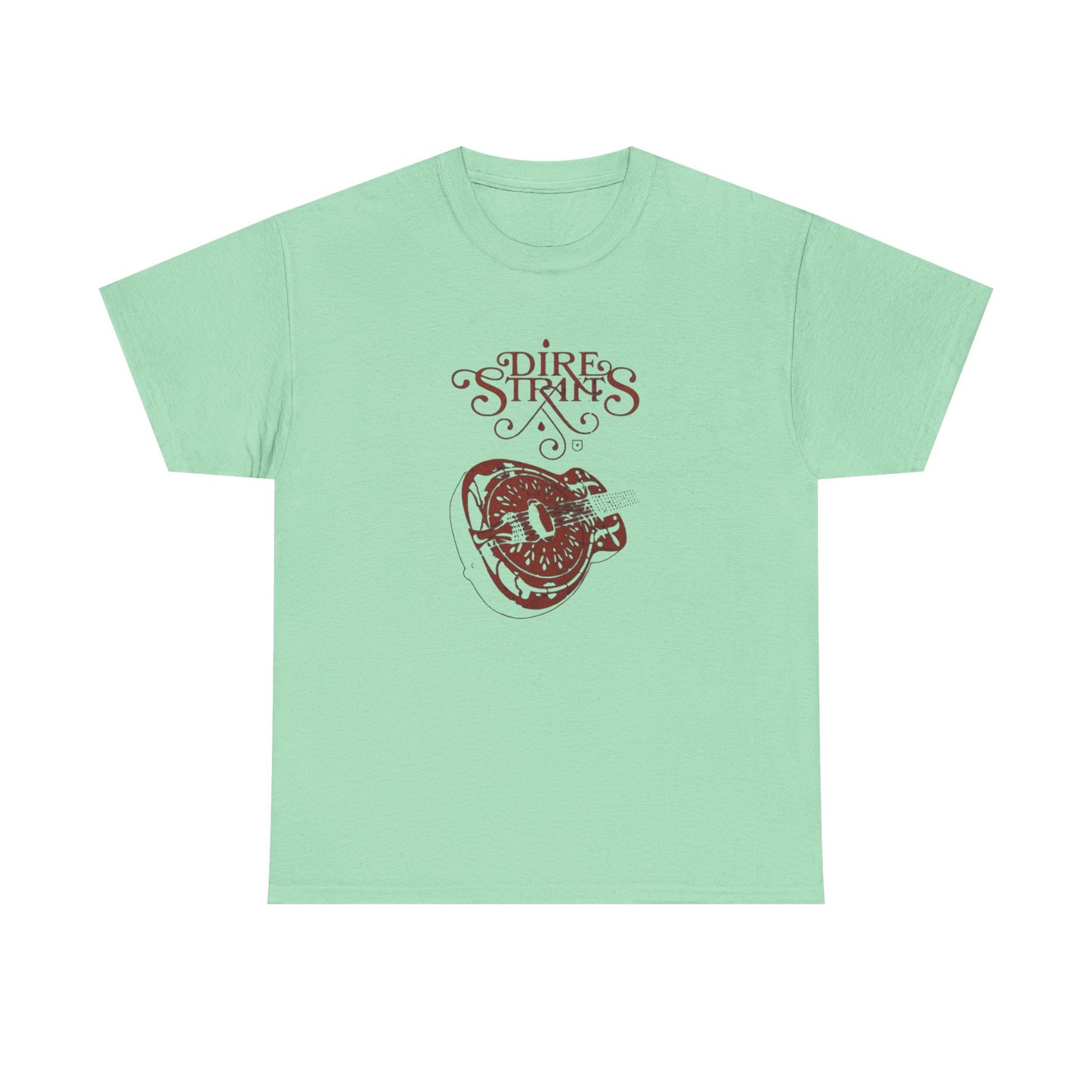 Dire Straits Vintage Guitar Graphic T Shirt NEW ADULT Unisex Heavy Cotton Tee