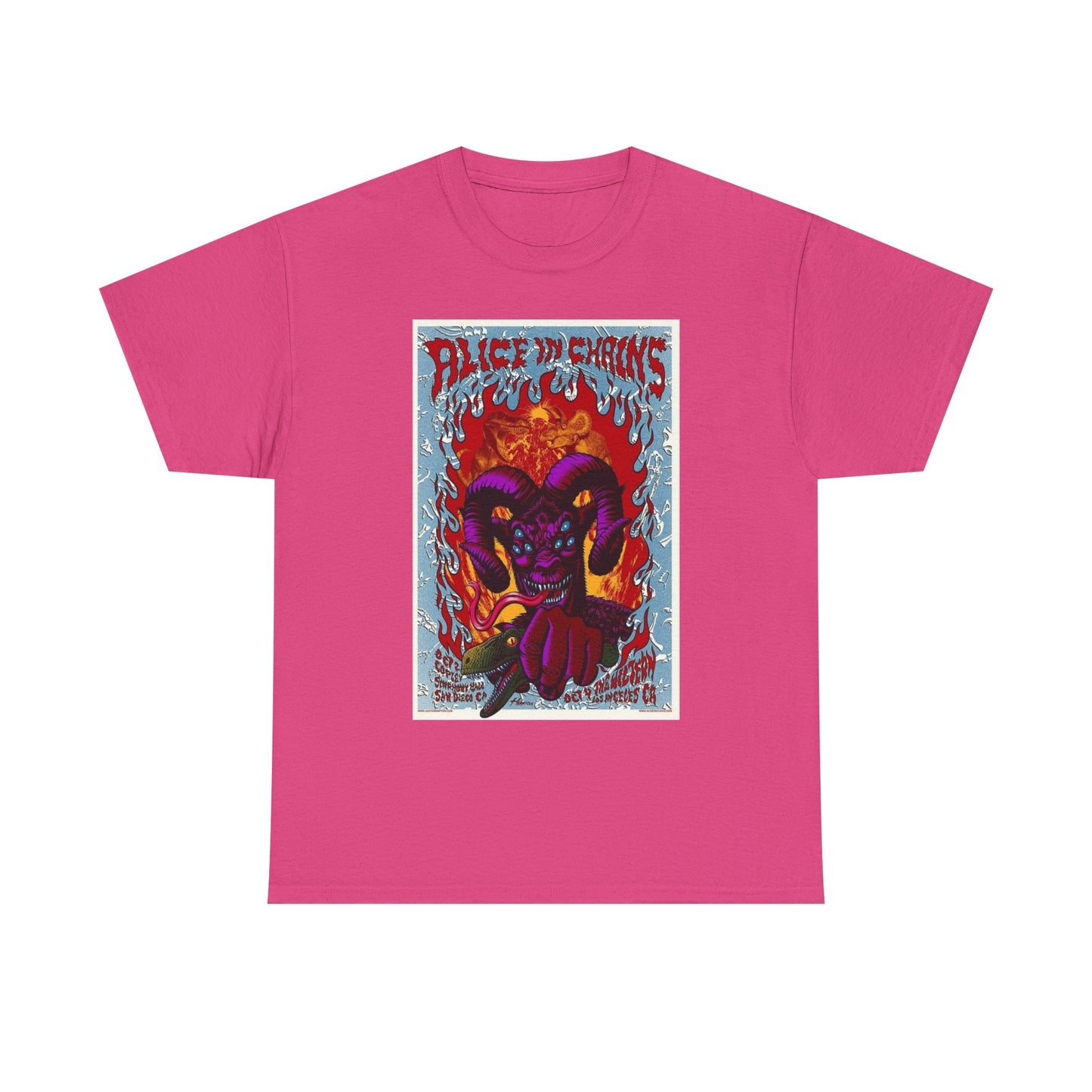Alice In Chains Rock Band T Shirt Merch Poster Unisex Heavy Cotton Tee