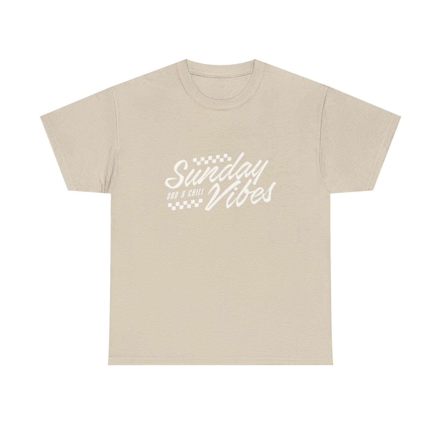 Sunday Vibes BBQ And Chill Graphic T Shirt Unisex Heavy Cotton Tee
