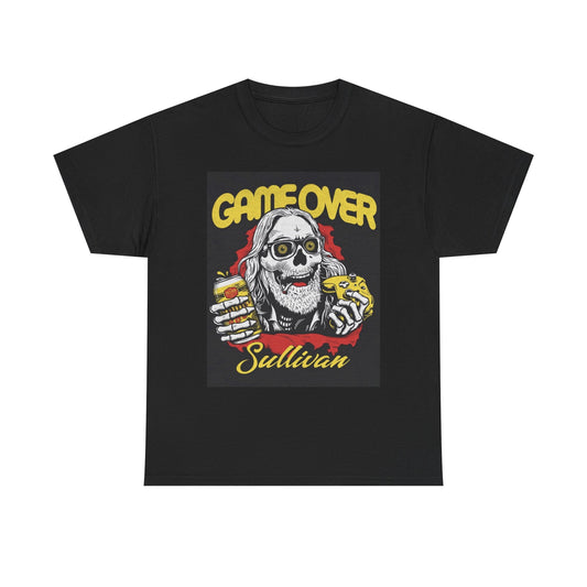Game Over Sullivan Graphic T Shirt Retro Gaming Unisex Heavy Cotton Tee