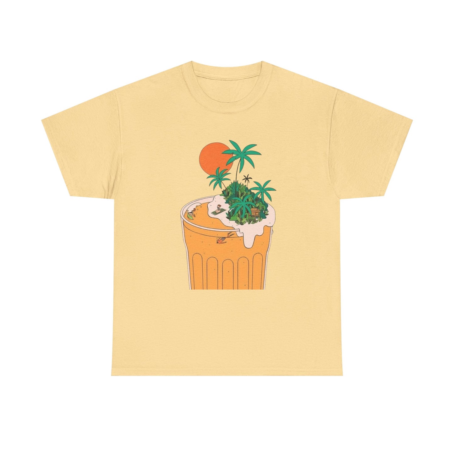 Beer Vacation Tropical Vacation Graphic T Shirt Unisex Heavy Cotton Tee