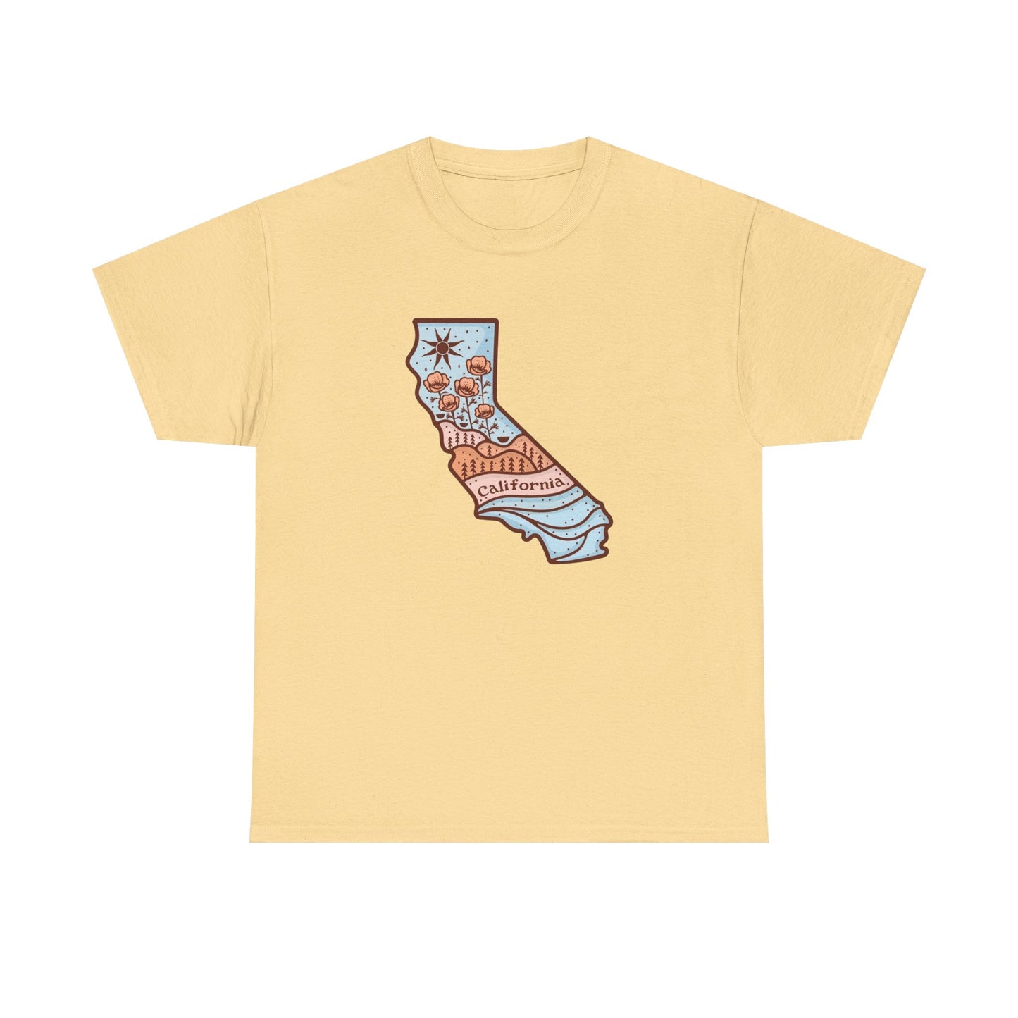 State Of California Town USA Graphic T Shirt NEW Adult Tee