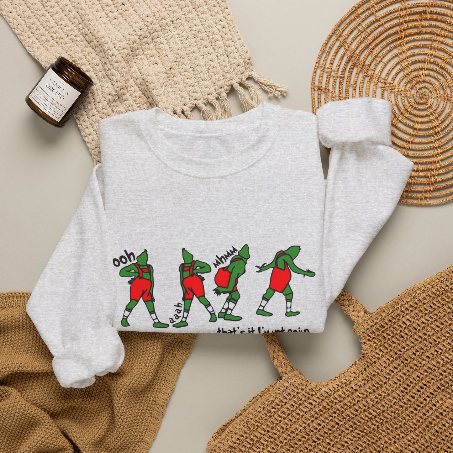 The Grinch Funny Graphic Sweater NEW Unisex Heavy Blend™ Crewneck Sweatshirt