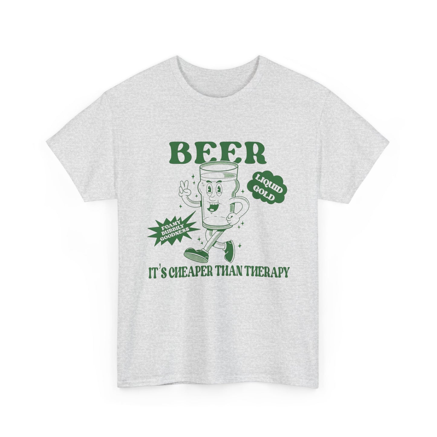 Beer Cheaper Than Therapy Funny Graphic T Shirt ADULT NEW
