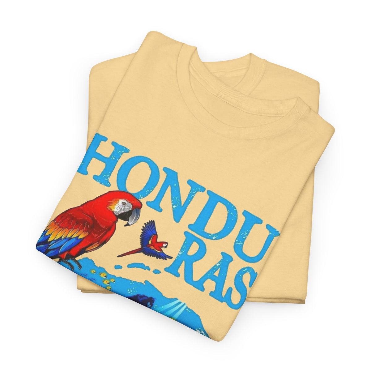 Honduras Graphic T Shirt Men's Retro Tropical Birds Heavy Cotton Tee