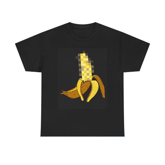 Graphic Banana T Shirt Funny Flashing Nude Joke Unisex Heavy Cotton Tee