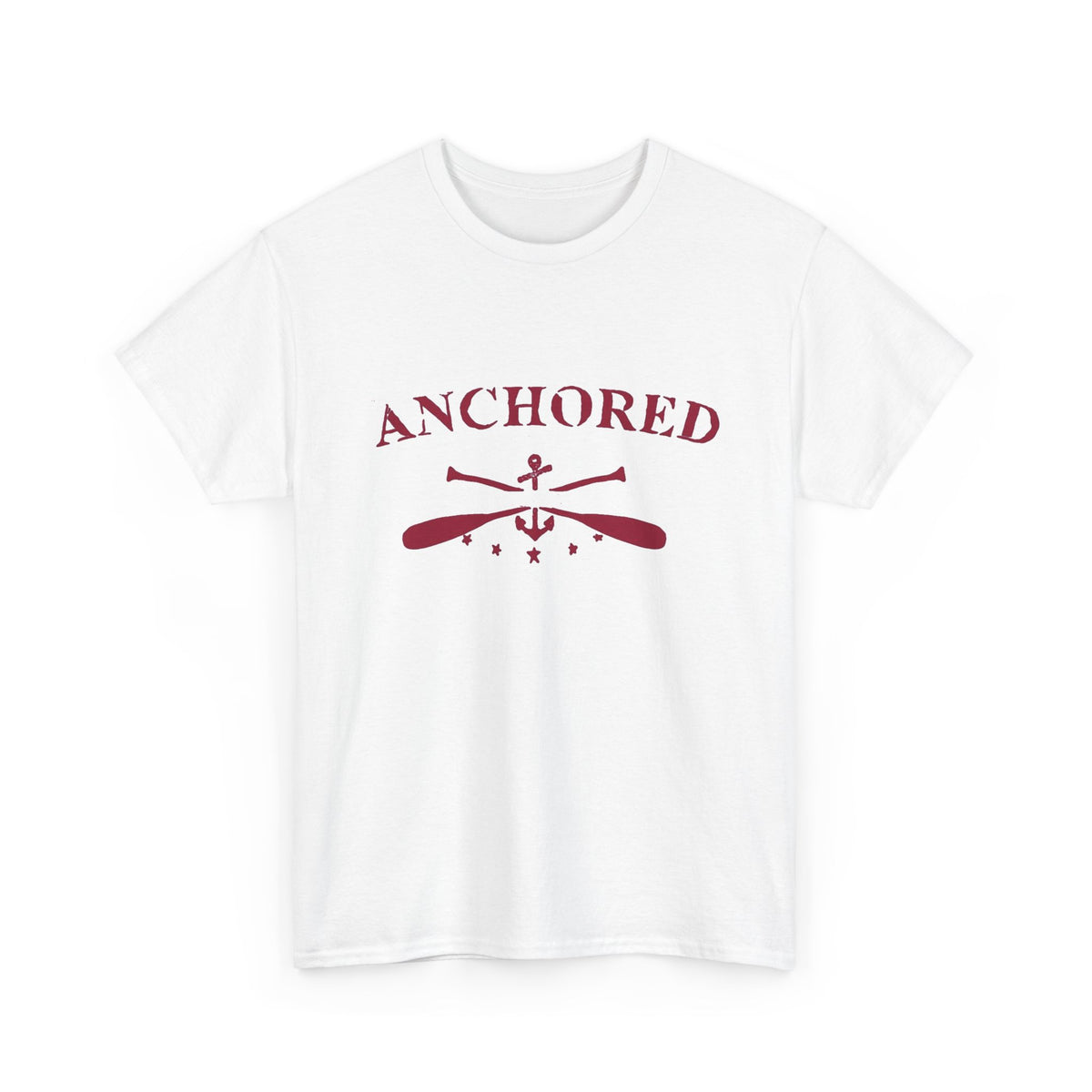 Anchored Graphic T Shirt Men's Retro Sailing Heavy Cotton Tee