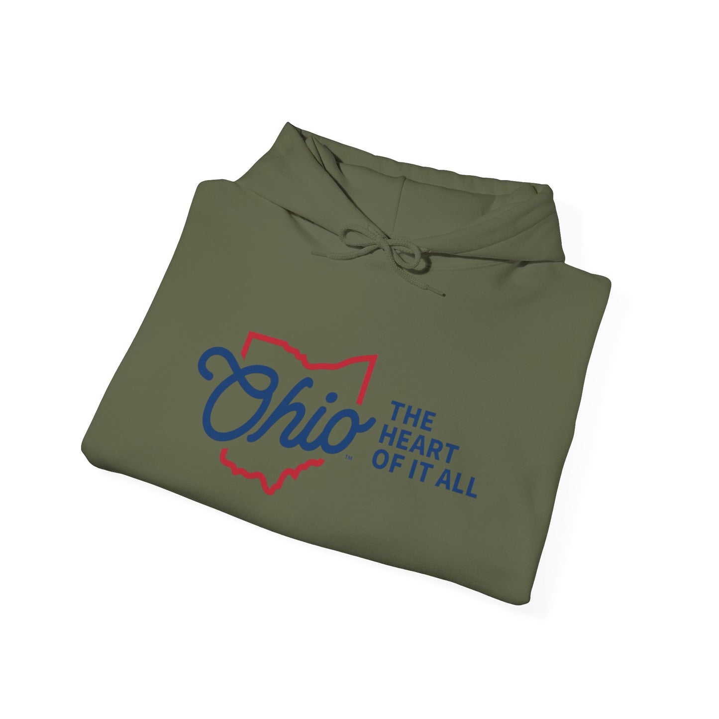 Ohio The Heart Of It All Graphic Hoodie Unisex Heavy Blend™ Hooded Sweatshirt