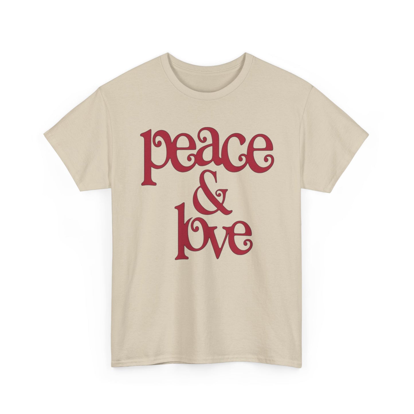 Peace And Love Retro Graphic T Shirt Adult NEW