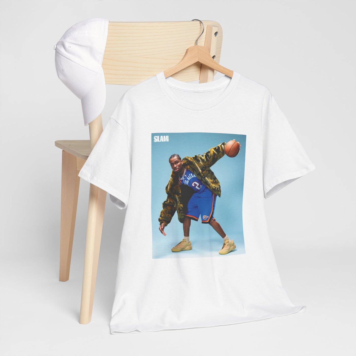 Shai Gilgeous Alexander Graphic T Shirt OKC Basketball Retro Heavy Cotton