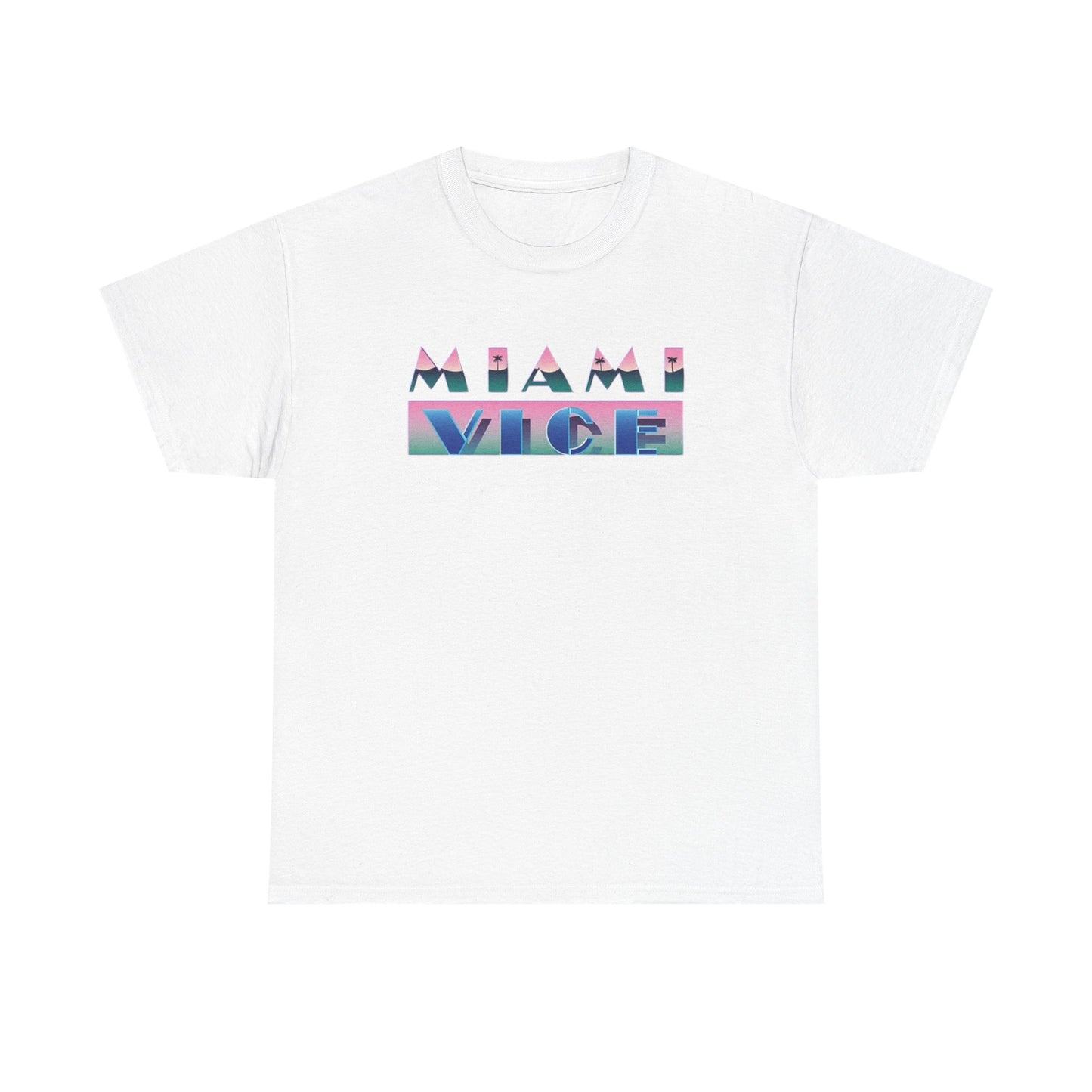 Miami Vice Graphic T Shirt Retro Florida Unisex Heavy Cotton Tee