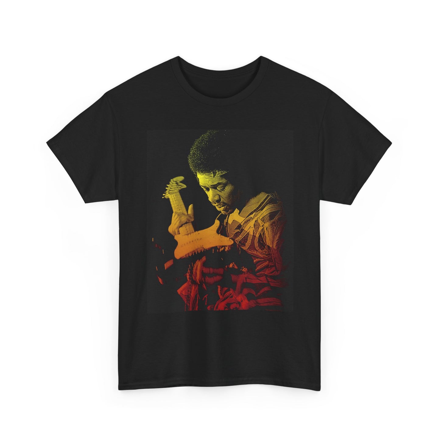 Jimi Hendrix Vintage Graphic T Shirt Groovy Guitar Unisex Heavy Cotton Tee