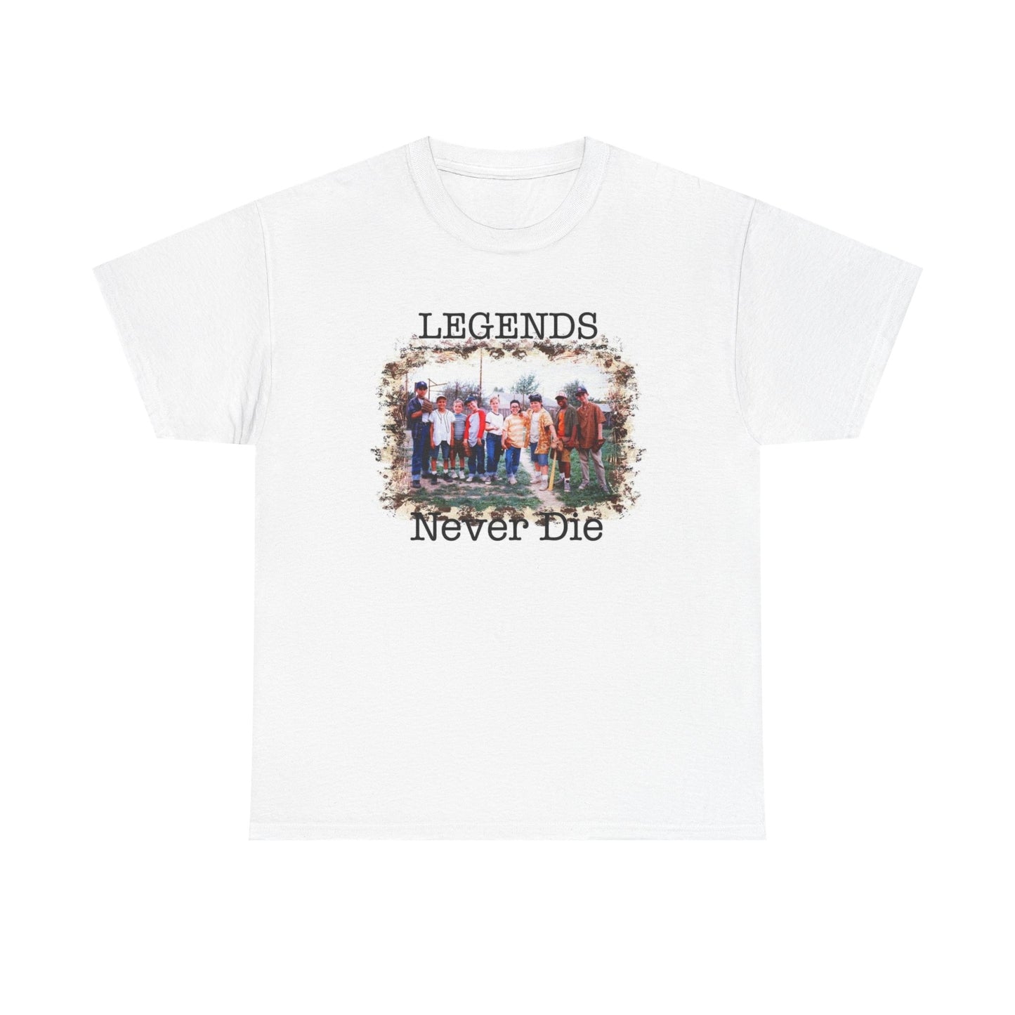 Legends Never Die Graphic T Shirt Vintage The Sandlot Retro Unisex Heavy Cotton