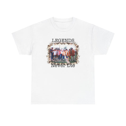 Legends Never Die Graphic T Shirt Vintage The Sandlot Retro Unisex Heavy Cotton