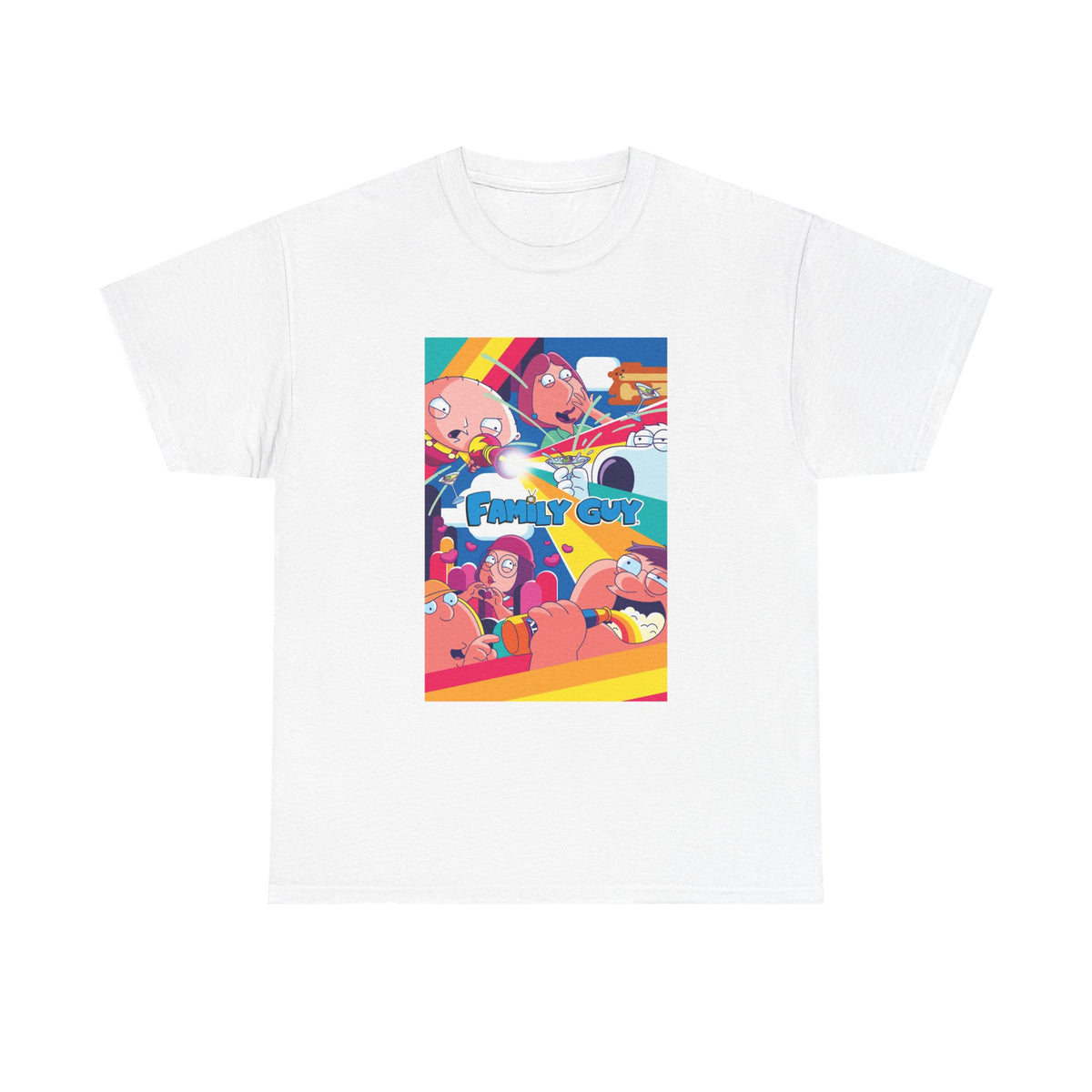 Family Guy Tshirt Funny Poster Full Cast Tv Series Unisex Heavy Cotton Tee