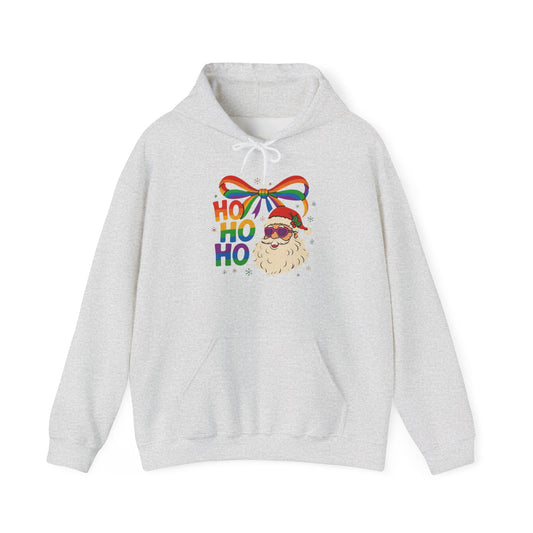 Rainbow Christmas Graphic Hoodie Santa Unisex Heavy Blend™ Hooded Sweatshirt NEW