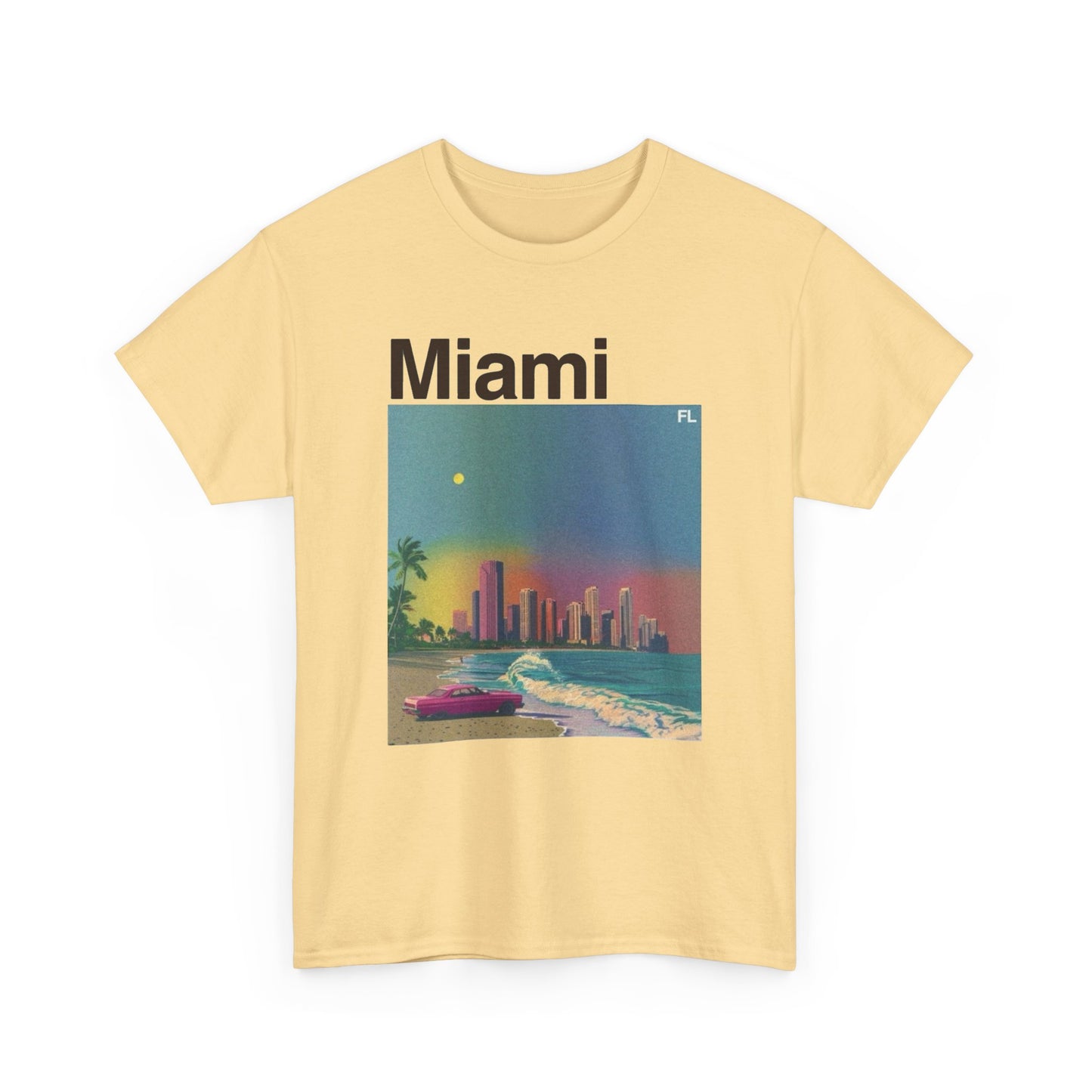 Miami Florida Graphic T Shirt NEW ADULT Unisex Heavy Cotton Tee