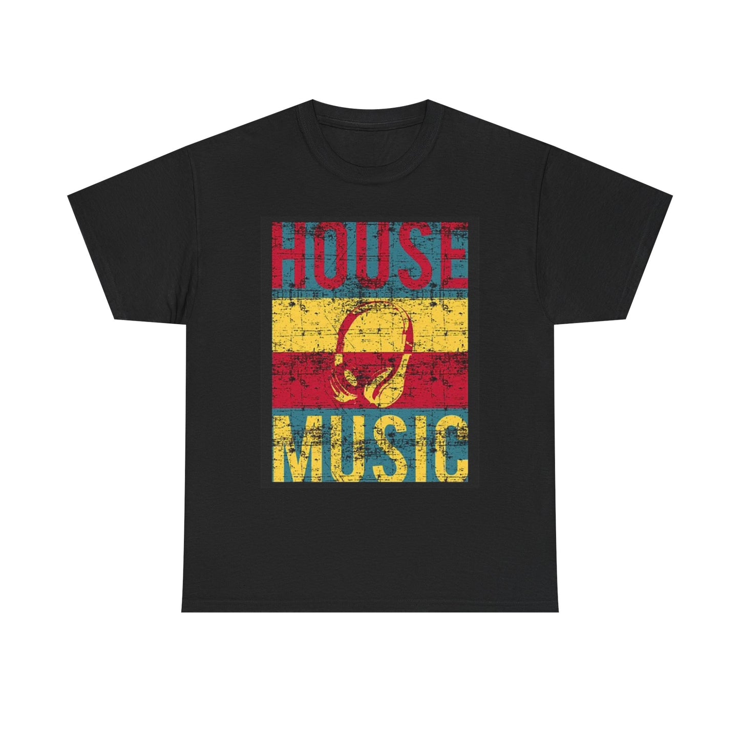 House Music Graphic T Shirt Retro EDM Music Lover Unisex Heavy Cotton Tee