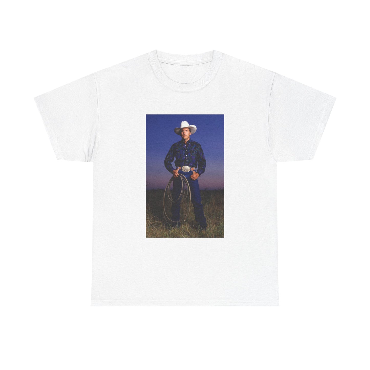George Strait Tshirt Texas Country Photo Retro Tour Unisex Heavy Cotton Tee