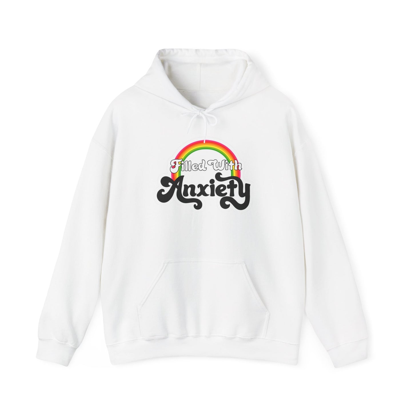 Filled With Social Anxiety Graphic Hoodie Unisex Heavy Blend™ Hooded Sweatshirt