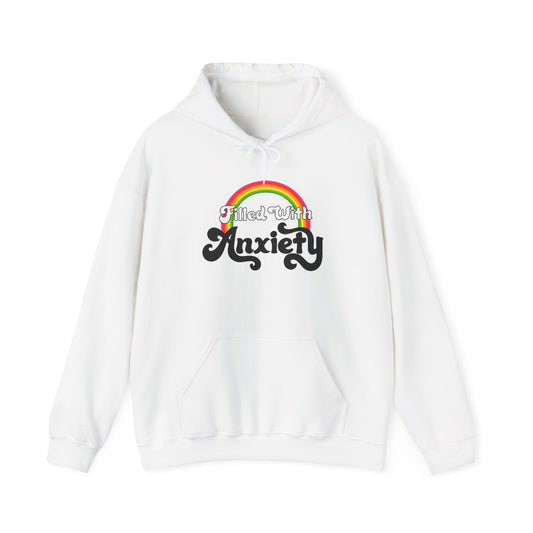 Filled With Social Anxiety Graphic Hoodie Unisex Heavy Blend™ Hooded Sweatshirt