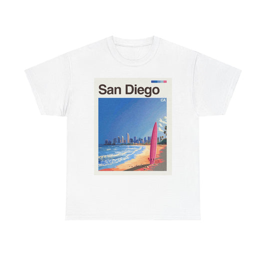 San Diego Retro Skyline Graphic T Shirt Cotton Tee Apparel New