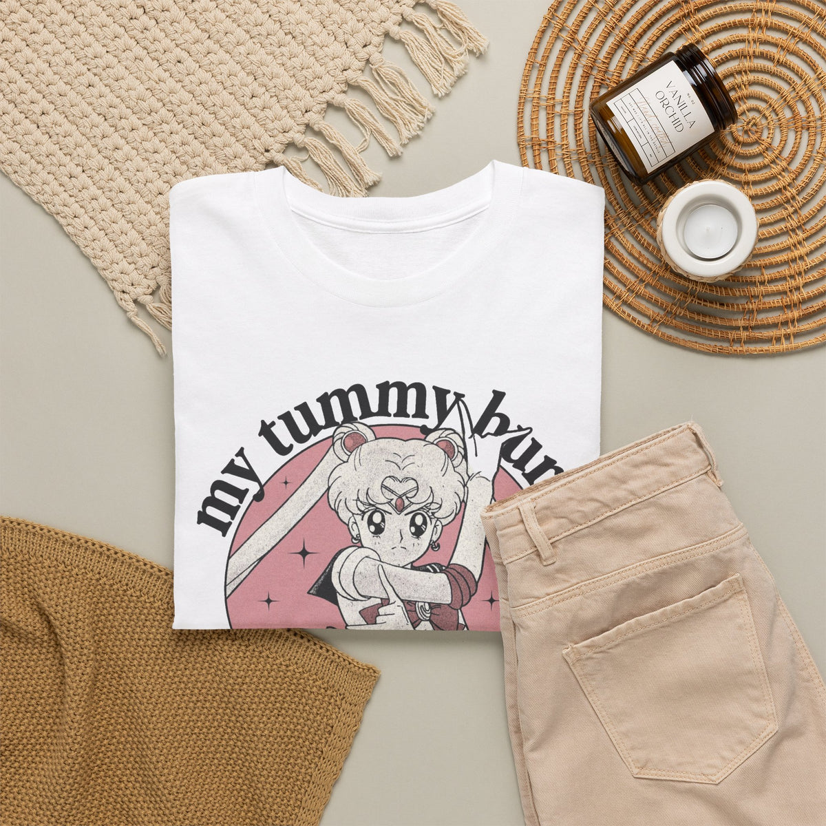 My Tummy Hurts, I'm Mad at the Government Graphic T-Shirt Men's Graphic Tee