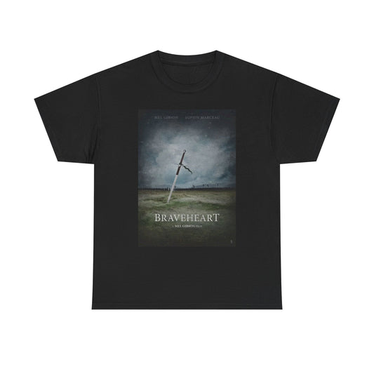 Braveheart Graphic T Shirt Retro Movie Poster Vintage Unisex Heavy Cotton Tee