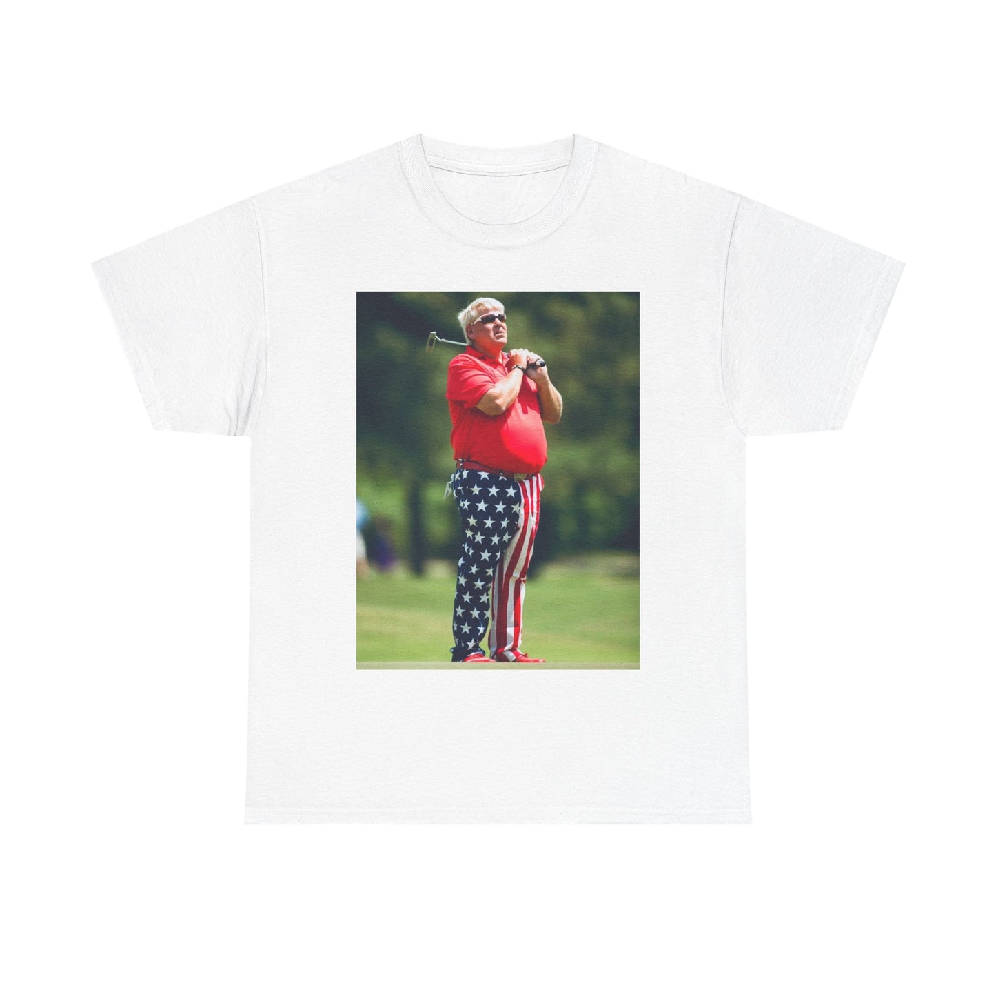 John Daly Tshirt Golf American Flag Masters Tiger woods Unisex Heavy Cotton Tee