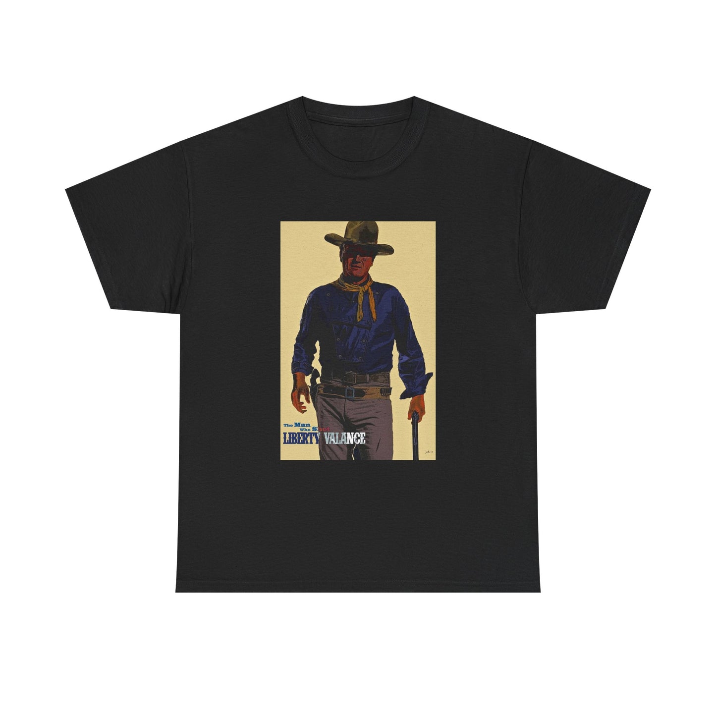 The Man Who Shot Liberty Valance Tshirt Vintage Poster John Wayne Heavy Cotton