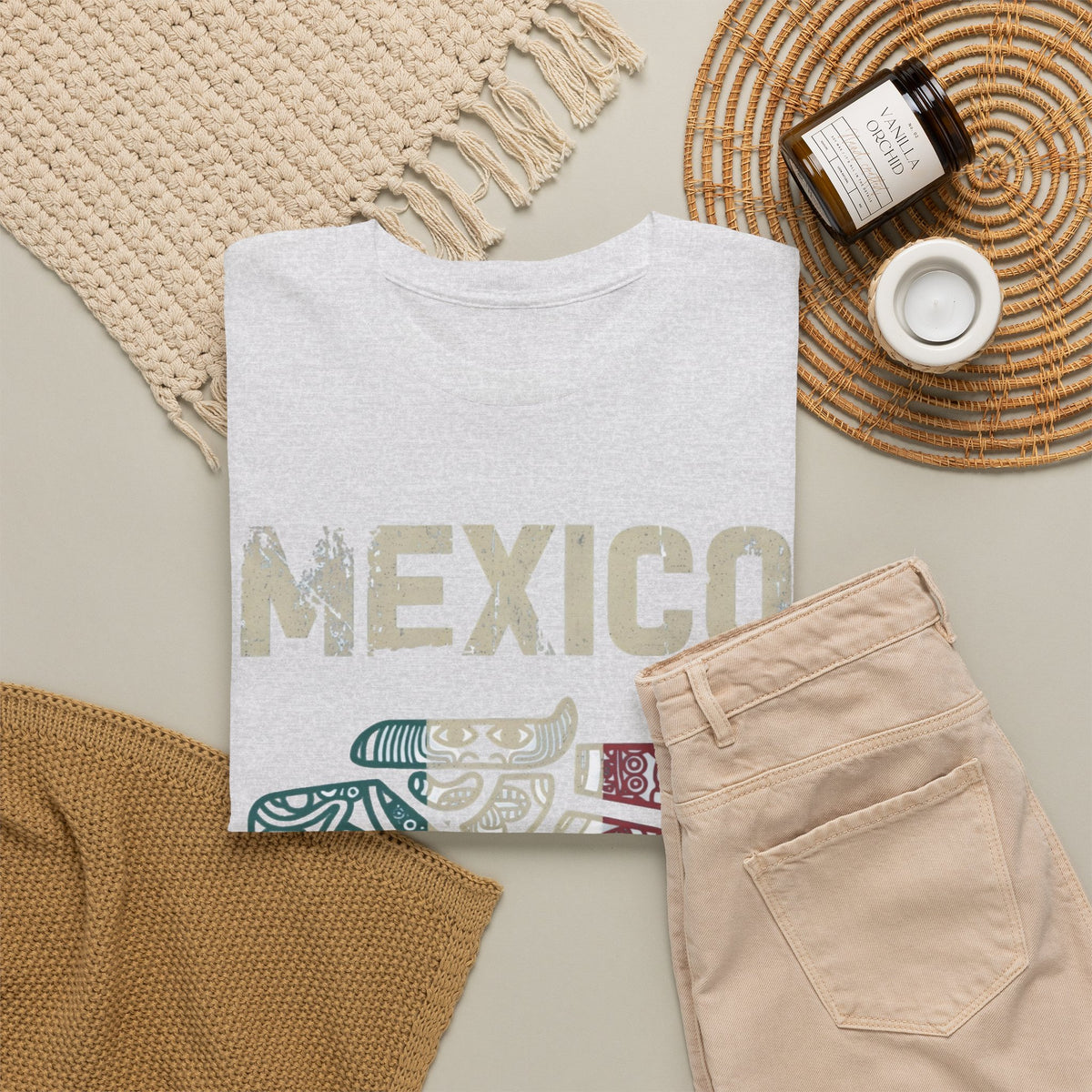 Mexico Flag Graphic T-Shirt Men's Graphic Tee retro