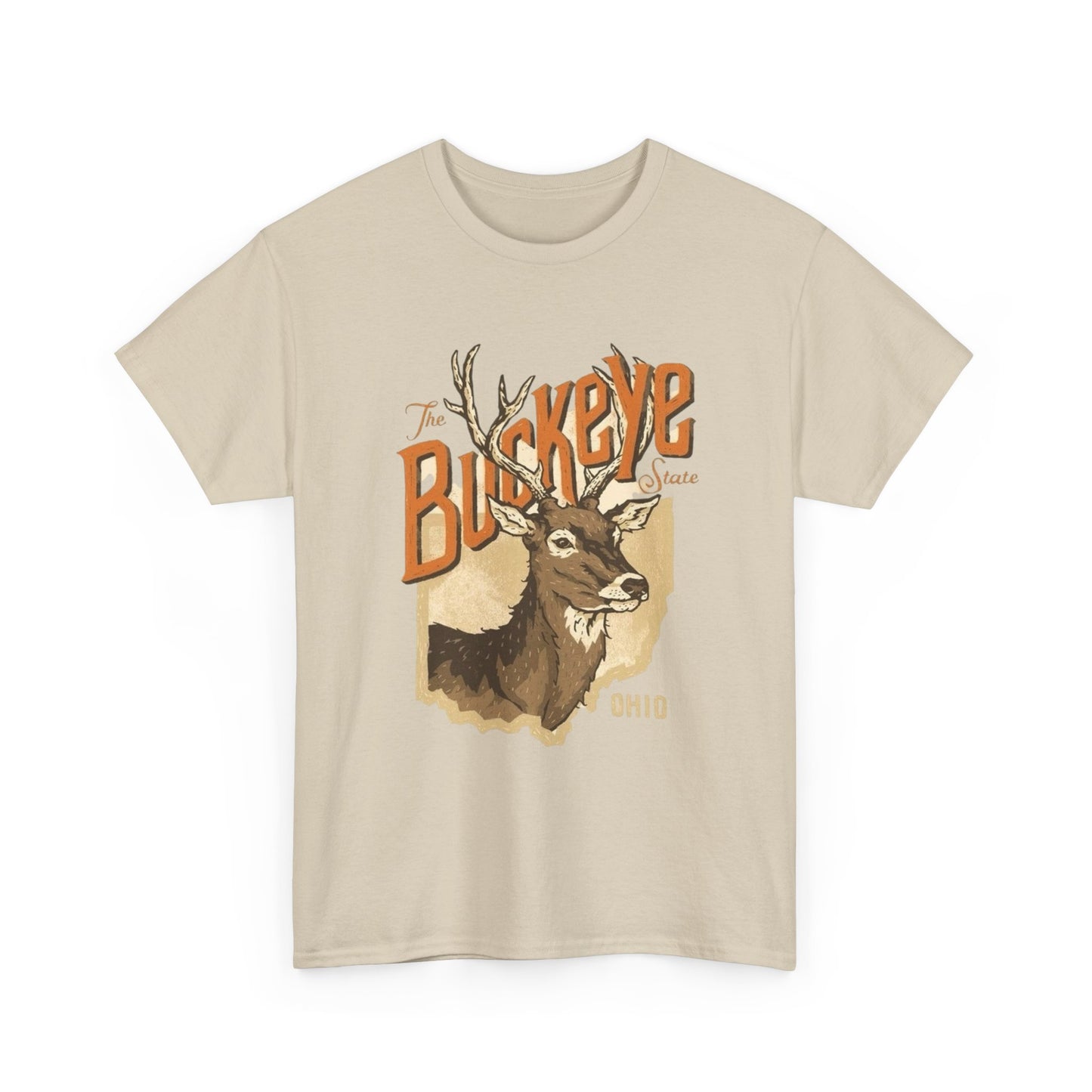 Ohio The Buckeye State Graphic T Shirt Unisex Heavy Cotton Tee