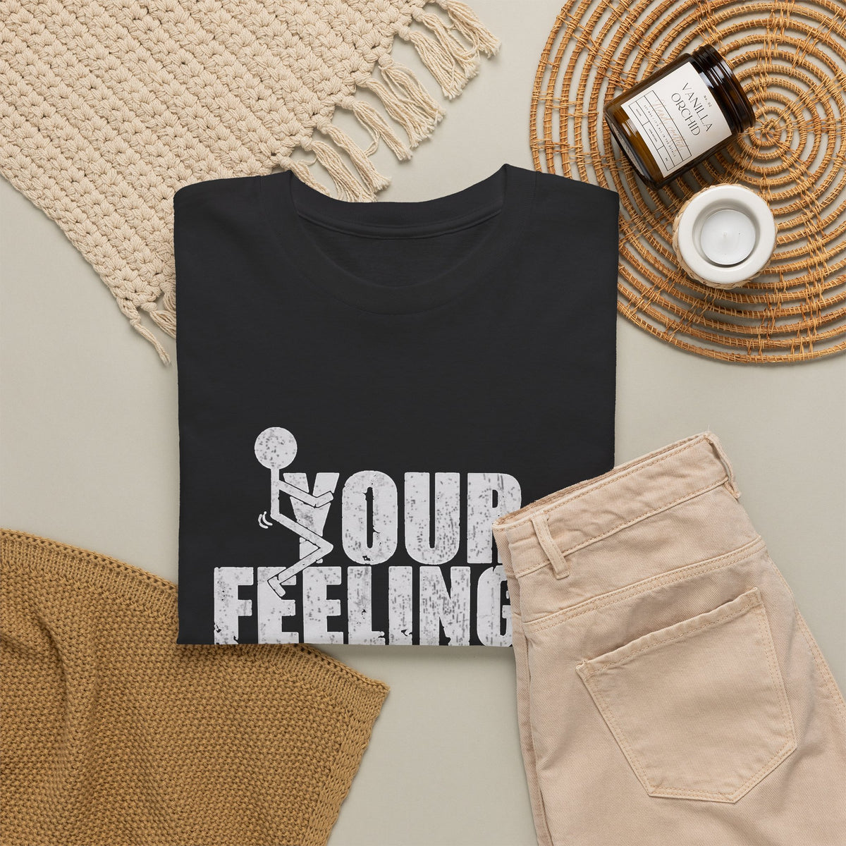 F Your Feelings Graphic T Shirt Men's Funny Heavy Cotton Tee