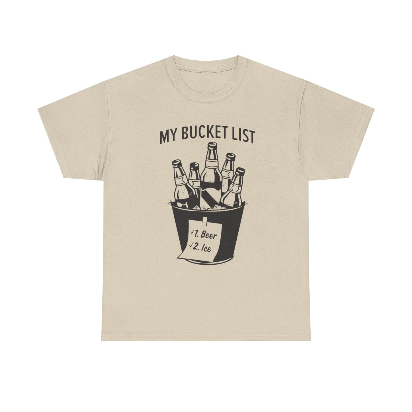 My Bucket List Beer And Ice Graphic T Shirt ADULT NEW