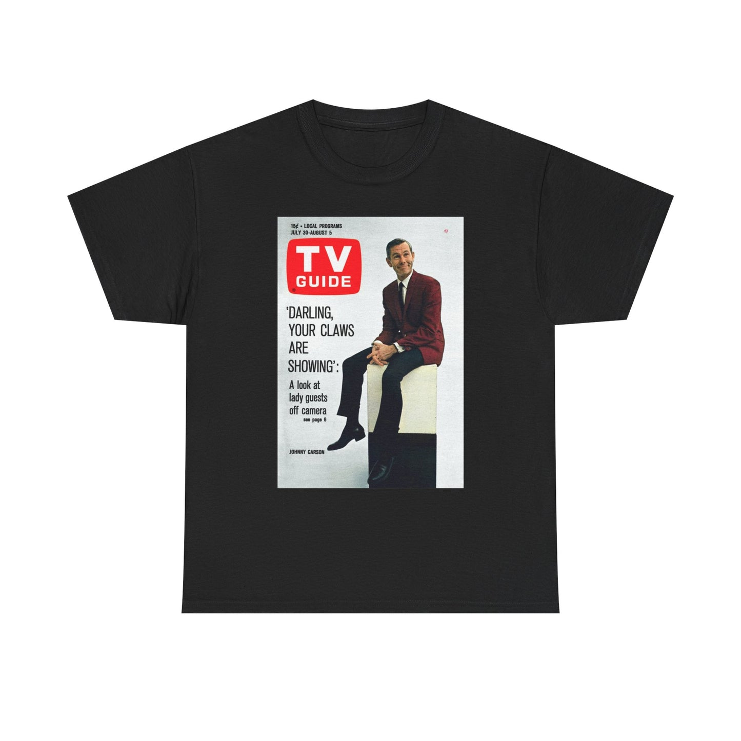 Johnny Carson T Shirt Vintage Late Night Graphic Retro Unisex Heavy Cotton Tee