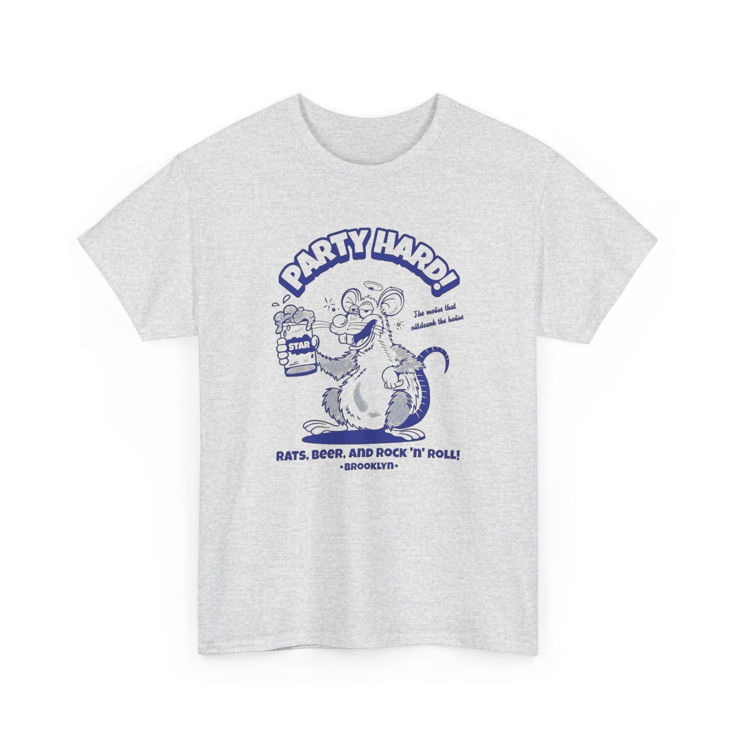 Party Hard Rats And Beers Graphic T-Shirt Comfy Cotton Tee Brand NEW