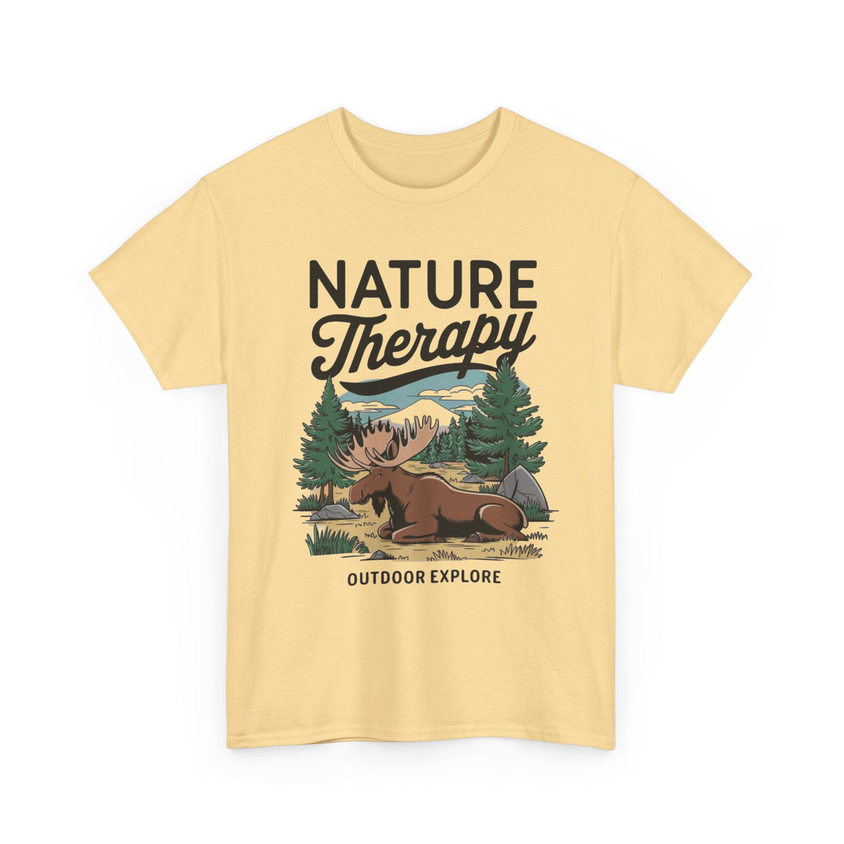 Nature Is Therapy Graphic T Shirt Men's Heavy Cotton Tee