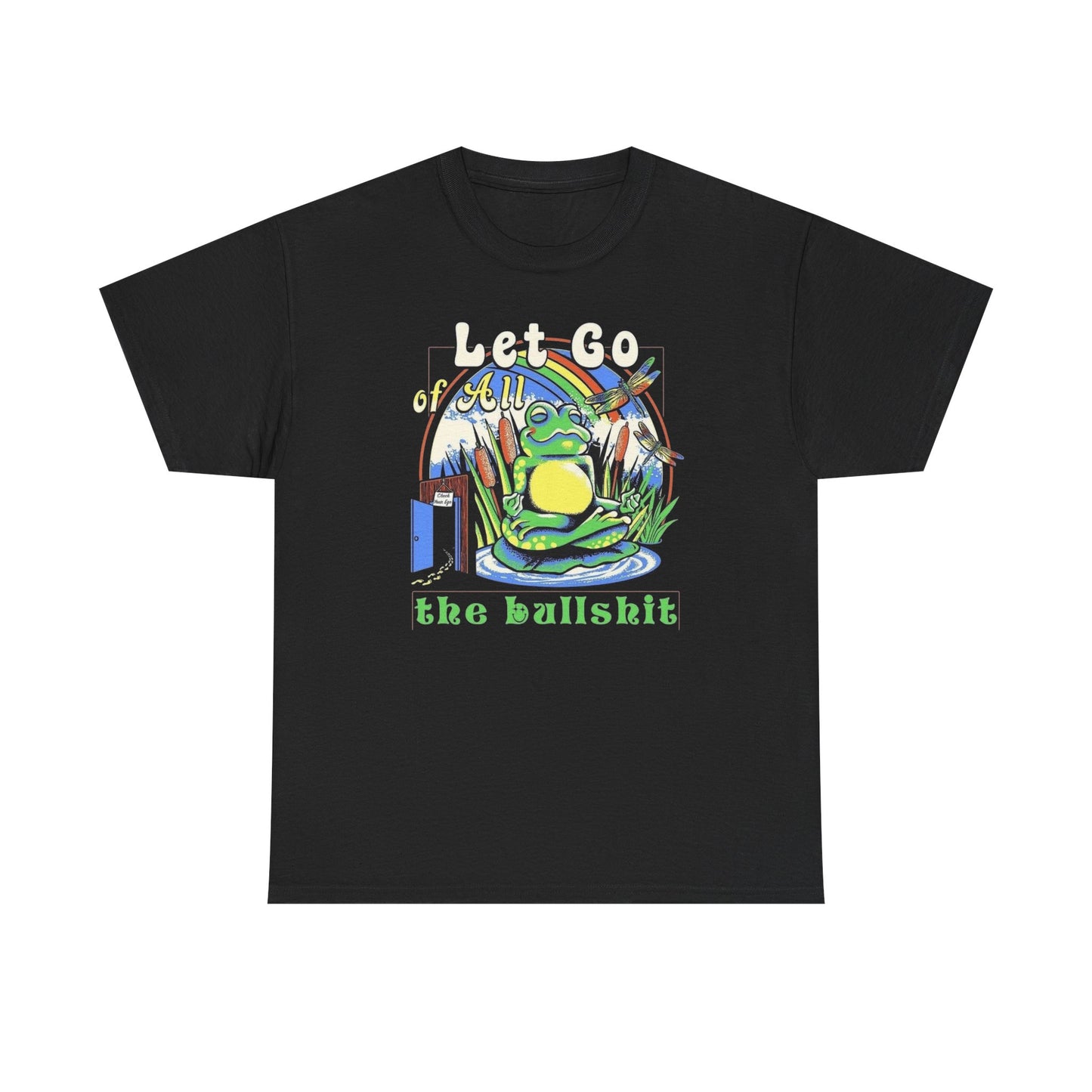 Let Go Of All The BS Vintage Frog Graphic T Shirt NEW ADULT Tee