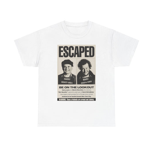 Escaped Poster Graphic T Shirt Home Alone Christmas Funny Holidays Tee