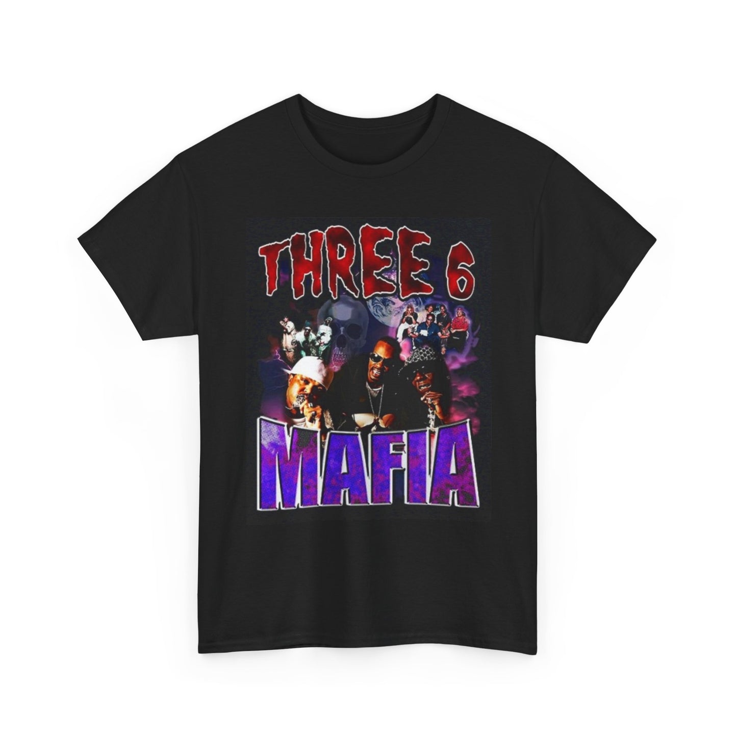 Three 6 Mafia Graphic T Shirt Vintage Rap Unisex Heavy Cotton Tee