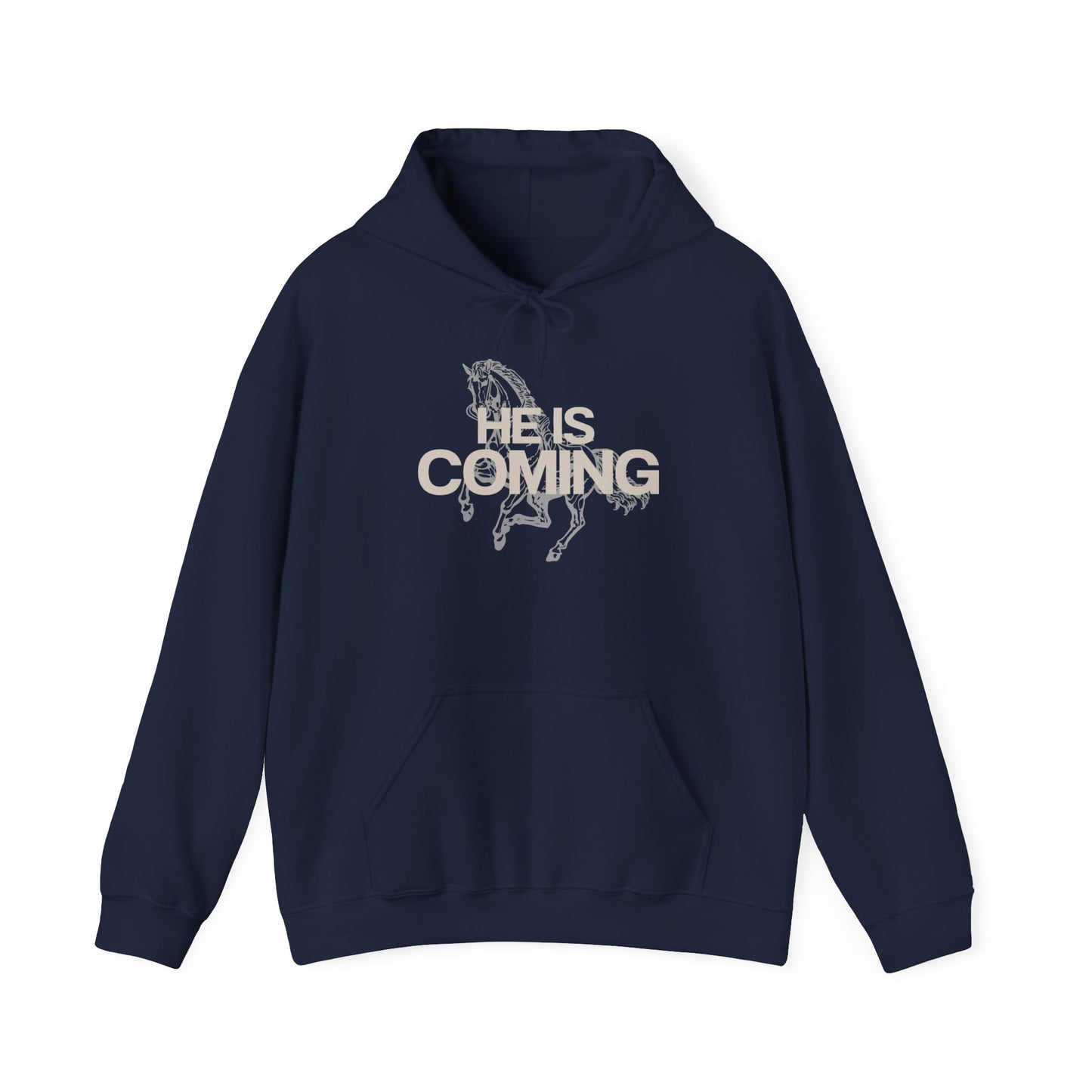 He Is Coming Jesus Graphic Hoodie Unisex Heavy Blend™ Hooded Sweatshirt