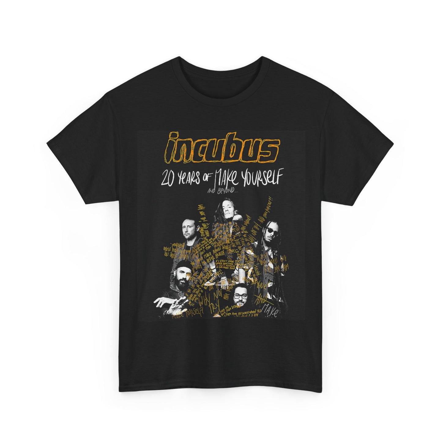 Incubus T-shirt vintage band rock metal concert retro Unisex Heavy Cotton Tee